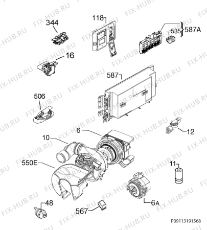 Схема №11 GS60AIB с изображением Микромодуль для посудомойки Aeg 973911424348077